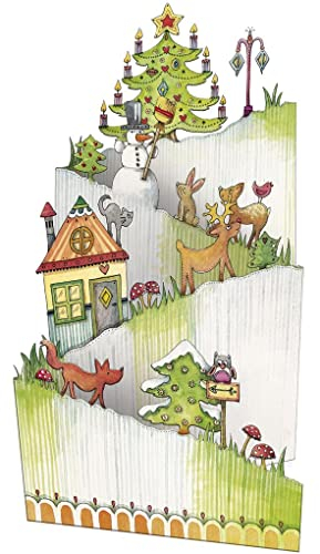 Adventskalender Weihnachten am Berg: Falt-Adventskalender zum Aufstellen