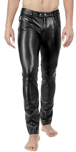 Bockle Stretch Leather Jeans Lederjeans Lederhose 1991 Super-Stretch Tube Skinny Röhre Lamm Leder Leggins, Size: W36/L36
