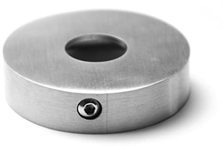 Zweiteilige Rosette V4A 45,0x10,0 mm, Bohrung12,5 mm geschliffen