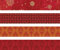 Heyda 204875523 Faltstreifen-Set für Fröbelsterne 1 x 30 cm & 1, 5 x 45 cm, 4 Motive Sortiert in zwei verschiedenen Größen, Rot Gemustert