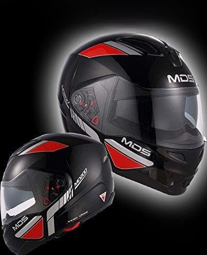 AGV Motorradhelm MD200 MDS E2205 Multi, Mehrfarbig (Traveler Schwarz/Rot), L