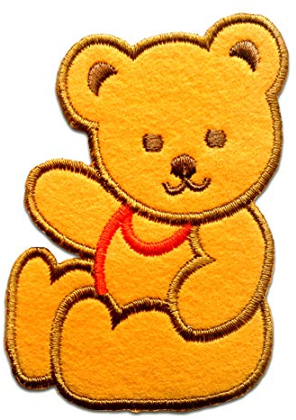 Catch the Patch Teddy Bär Kinder Tier - (Größe: 7,7 x 5,4 cm) – Aufbügler & Applikationen in verschiedenen Größen – Ideal für Kleidung, Schulranzen, Jeans & Rucksäcke