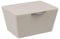 WENKO Aufbewahrungsbox mit Deckel Brasil Taupe - Aufbewahrungskorb, Badkorb mit Deckel, Kunststoff (TPE), 19 x 10 x 15.5 cm, Taupe, 10 x 15.5 x 19 cm