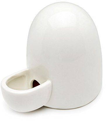 Dahey Drinking Water Feeder Ceramics Slient Bottle Waterer Automatic Small Pets for Hamster Hedgehog Chinchilla Ferret Small Guinea Pig, White, 8Oz