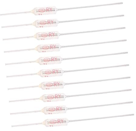Fusible térmico de 10 piezas, fusible térmico carcasa metálica 250VAC 10A Fusible prueba fuego utilizado para proteger el circuito Fusible distribuidor térmico(115)