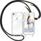 Nupcknn Handykette für iPhone 8/SE 2020/7 Hülle mit Band,Transparent Handyhülle (Abnehmbar Einstellbar) Necklace mit Kordel zum Umhängen Kameraschutz Handy Kette Stossfest Schutzhülle(1.6M,Schwarz)