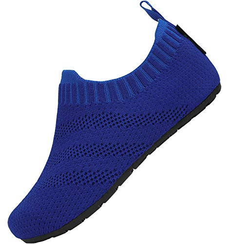 SAGUARO Hausschuhe Leicht rutschfest Pantoffeln Atmungsaktives Slippers für Jungen Mädchen Kleinkinder, Schuhe Blau 28/29
