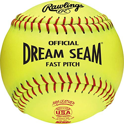 Rawlings C12RYLAH Softbälle ASA Dream Seam Fastpitch (3 Stück), Gelb, Größe 30,5 cm