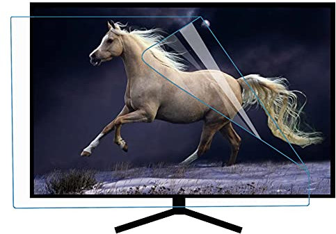 ZLSD TV Anti Luce Blu 52-55 Pollici, HD Lesioni AntiGraffio, Niente Bolle, per Monitor e Schermo di Computer Pc, per Gli Occhi Proteggi Schermo,HD-52inch(1161x661MM)