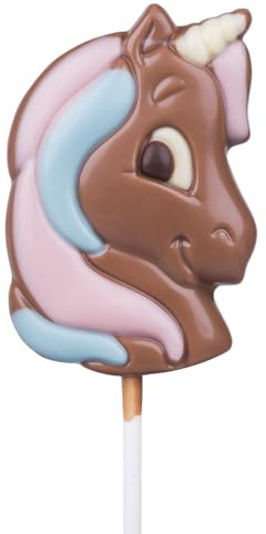 Lollipop Einhorn - Lolly aus Vollmilchschokolade | Einhörner | Geschenk | Schokolade | Geburtstag | Kind | Kinder | Mädchen | Junge | Jungen | Geburtstagsfeier | Giveaway | Lolli | Lollipop