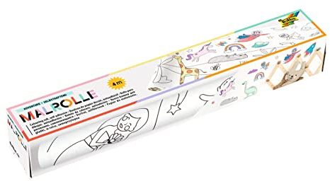 folia 83902 - Malrolle mit Motiven Adventure, 1 Rolle ca. 30 cm x 4 m, selbsthaftend und wiederablösbar, für grenzenlosen Malspaß