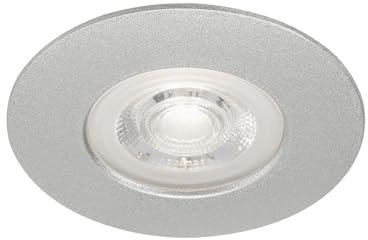 LED Einbauleuchte, Ø 9 cm, 5 W, Chrom-Matt