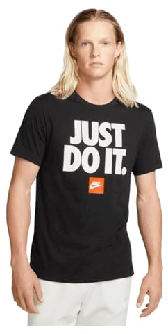 NIKE DZ2989-010 M NSW Tee Fran JDI Verbiage T-Shirt Uomo Black L