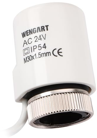 Wengart Thermal Actuator WG2203,Normally Open 24V,Underfloor Heating Manifold Floor Heating Parts, White
