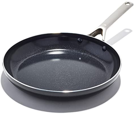OXO Agility Series Bratpfanne, 30,5 cm, Keramik, Antihaft-Kochgeschirr, PFAS-frei, Induktionsgeeignet, schnelles gleichmäßiges Erhitzen, Edelstahlgriff, splitterfreie Ränder, spülmaschinen- und