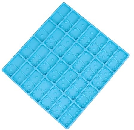Anneome Mold Silicone Domino Game Mould Domino Epoxy Dominoes Resin Moulds Chocolate Wrapping Foil Blue Nutcracker Applique Domino Silicone Mould Silica Gel Simple Accessories