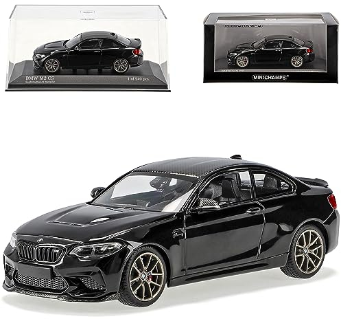 alles-meine.de GmbH B*M*W 2er F22 M2 CS Competition Coupe Schwarz mit goldenen Felgen Modell 2013-2021 Version Ab 2020 limitiert 1 von 540 Stück 1/43 Minichamps Modell Auto mit i..