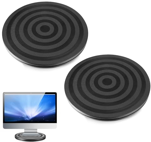 2 Pcs Plateau Tournant, 20cm Plateau Tournant Universel Plastique 360 Degrés Plateau Tournant Rond Plateau Tournant Manuel avec Roulements à Billes en Acier pour TV Ordinateur Artisanat