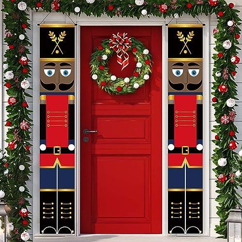 Christmas Decorations Black Nutcracker Decor American Nutcracker Porch Banner Outdoor African American New year Xmas Decor Christmas Decorations for Home Party