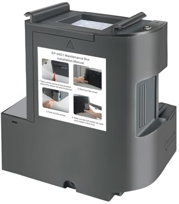 Hallosun T04D1 Wartungsbox Kompatibel Mit Epson T04D1 C13T04D100 für Expression Home XP 5105 5150 Workforce WF 2860 2865 EcoTank ET-M2750 ET-4750 ET-M3170 ET-M3180 ET-M3140 Drucker