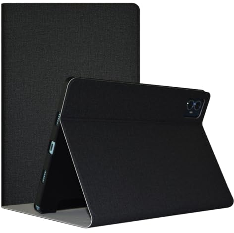 AKNICI Funda para TECLAST M50 Pro/TECLAST M50/TECLAST M50HD Tablet 10.1 Pulgadas Android 13, PU Ultra Delgada Cubierta Trasera de TPU Cover Carcasa con Auto-Sueño/Estela Soporte Función, Negro