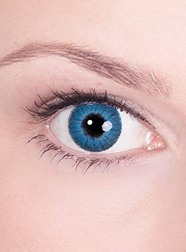 Kontaktlinsen Jahreslinsen Blaue Iris - Motivlinse mit Sehstärke (1 Stück) - Dioptrien: -2,5 - ideal für Halloween, Karneval & Motto-Party