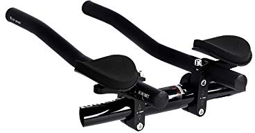 Domisyee Fahrrad Lenkeraufsatz für Triathlon - Verstellbarer Aero Bar aus Aluminiumlegierung für MTB und Rennrad - Mit Schaumpolsterung - Passend für Lenker mit Ø 25,4 mm, 26 mm oder 31,6 mm