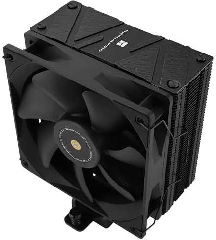 Thermalright Assassin Spirit 120 EVO - Enfriador de CPU oscuro, 4 tubos de calor, TL-E12B V2 PWM ventilador silencioso enfriador de aire de CPU, refrigeración de disipador de calor negro para