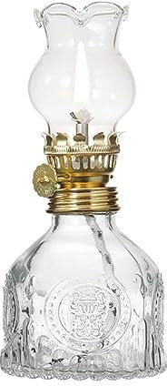 YKSJDFH Vintage Petroleumlampe mit Farbverlauf, bunte Öllampe aus Glas, klassisches Petroleum, große Kapazität, wasserdicht, Notbeleuchtung, Laterne, Öl-Sturmlaternen für Esszimmer und Garten