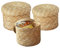 QmjdDymx 3 pièces Paniers de Rangement, paniers de Rangement en Paille avec Couvercle Organisateur tissé Boîte de Rangement Ronde pour Le Linge et Les collations, paniers de Rangement avec Couvercle