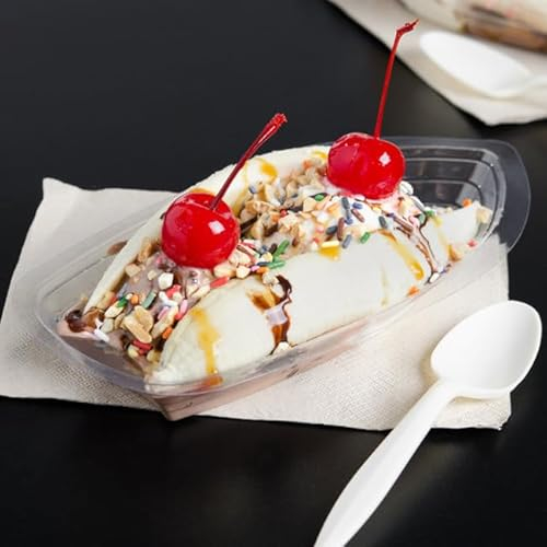 Kompostierbares Eiscreme-Boot/Bananen-Split, Kunststoff, 50 Stück