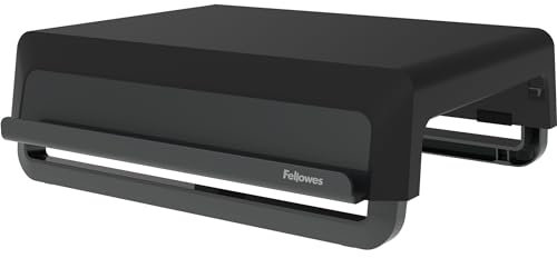 Fellowes Breyta Ergonomischer höhenverstellbarer Ständer für Monitor/Laptop, Schwarz