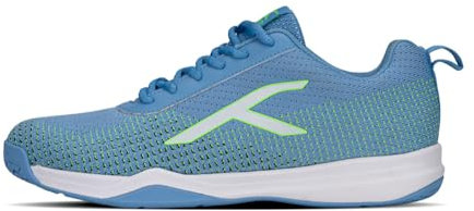 HUNDRED Blade Lite, Badminton Shoes Unisex-Adulto, Blue/Lime Green/White, 46 EU