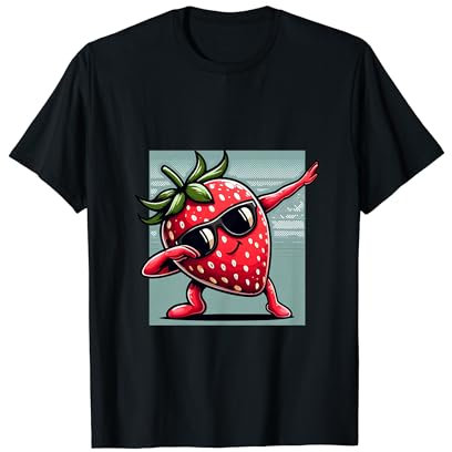 Divertido Dab Fresa Bailando Dabbing Fruta Meme Camiseta