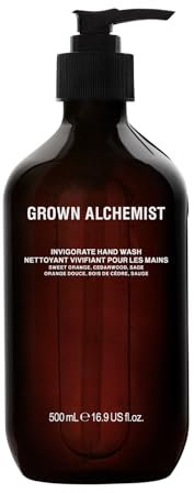 Grown Alchemist Invigorate Hand Wash - Natürliche Handseife flüssig, vegane bioaktive Botanicals für empfindliche Haut, feuchtigkeitsspendend, Flüssigseife