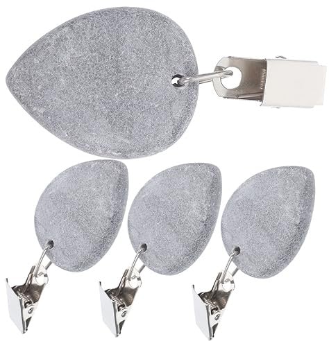 FELTECHELECTR 4stücke Edle Tischdeckenbeschwerer Aus Naturstein in Tropfenform Kompakte Und Stabile Gewichte Für Garten Und Outdoor-tischdecken Wetterfest Und Einfach Zu Befestigen