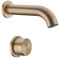 Brushed Gold Brass Concealed Shower Mixer Set, Bathroom Round Overhead Rainfall Shower Head with 1 Function Diverter Valve Mixer System Kit