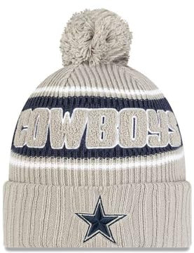 New Era Dallas Cowboys Sideline NFL Knit Unisex Mütze, Marineblau, Einheitsgröße