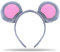Hatstar Mausi Ohren Haarreif grau rosa | Maus Haarschmuck für Kinder & Erwachsene | Kopfschmuck Damen & Mädchen | Kostüm Accessoire für Karneval & Fasching