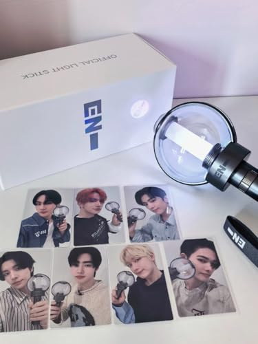 GDOU Offizieller Enhypen Lightstick Ver 2 mit Bluetooth Contral und 7 Fotokarten, Schwarz, Kunststoff, Leuchtstab