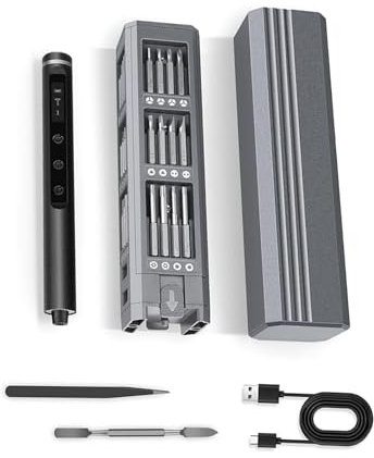 Precisions Elektro-Schraubendreher-Set mit wiederaufladbarem Akku, 49 in 1 Designs für kleine Elektronik & Reparaturen zu Hause