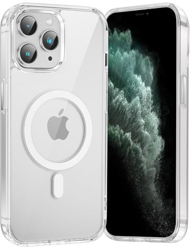 Coiwxmoi Cover Magnetica per Apple iPhone 11 Pro Max,Compatibile con Magsafe,SottileMorbido Silicone TPU +Hard PC Custodia Antiurto Anti-Graffio Protettiva Cover per iPhone 11Pro Max 6.5,Trasparente