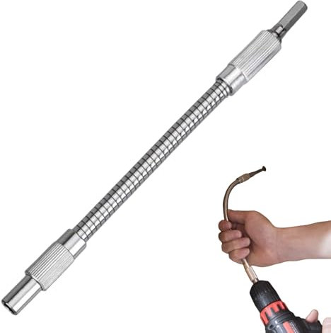 Drill Bit Extension, 200mm 1/4 Inch Flexible Screwdriver Bit Holder Electronic Screwdriver Drill Extension Attachment, Magnetic Screwdriver Flexible Drill Shaft