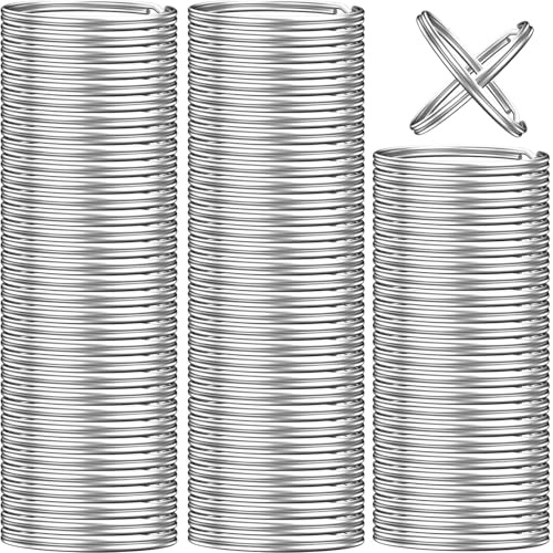 100PCS Split Key Rings, Key Rings Bulk for Keychain and Crafts, 1 inch (25mm)