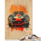 Vintage Racing Car Art Jigsaw Puzzles Puzzles for Adults Kids. 1000 Piece Great Gifts Challenge Toy Educational Games Home Decoration for Adults& Kids Age 14 Years Up 1000pcs (40x28cm)
