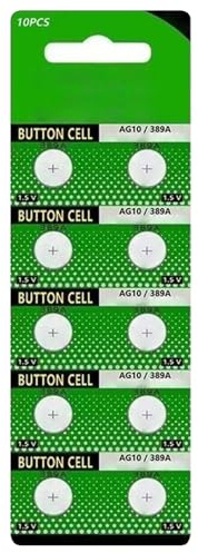 AG10 Knopfzellenbatterien, 1,5 V, 189, 389, 390, LR1130, LR54, Knopfzelle, Ersatz für Uhrenrechner, Uhrenbatterie, 10 Stück