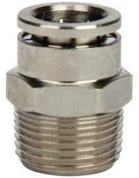 HBGNZU 1 Stück Druckluftschlauch-Schlauchverbinder mit BSP-Außengewinde, Schnellkupplung, Feinverschraubung aus Kupfer(10mm,1/2)