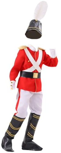 Brxmpn Kids Halloween Nutcracker Toy Soldier Costume, Nutcracker Toy Soldier Uniform Fancy Dress Halloween Costumes Suit