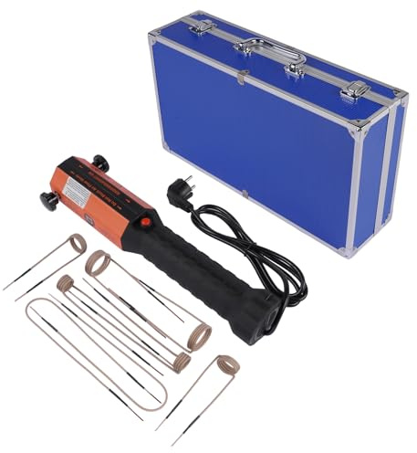 Hopzty Magnetisches Induktionsheizgerät-Set 1 KW 220V, Bolzen-Induktionsheizgerät mit 8 Induktionsspulen, Induktionsheizer-Bolzenentferner zum Entfernen von Bolzen und Muttern