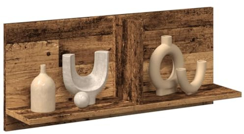 Traylux Väggskåp 70 x 16,5 x 30 cm trämaterial återvunnet träutseende, väggskåp för förvaring på väggen, svävande ordning för kök badrum hall